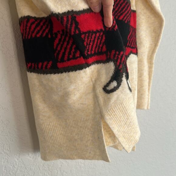 Loft Buffalo Plaid Weiner Dog Sweater Tunic Christmas Winter Cozy Dachsund - Picture 4 of 11